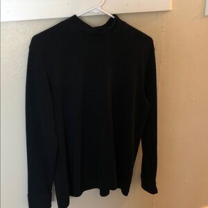 Lands' End Black Mock Turtleneck